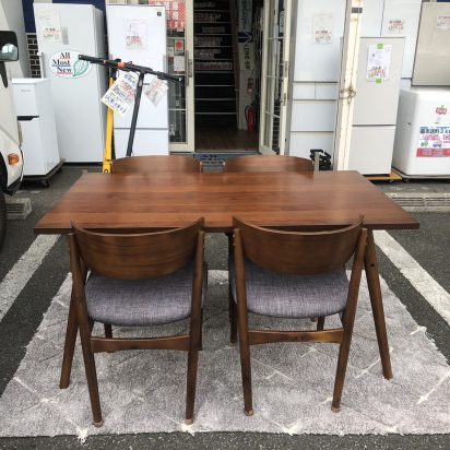福岡市 中央区で買取】ダイニングセット ダイニングテーブル 椅子×2脚