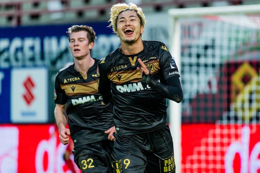 鈴木優磨、ベルギー1部得点ランク3位浮上！ 2戦連続2ゴールを現地称賛