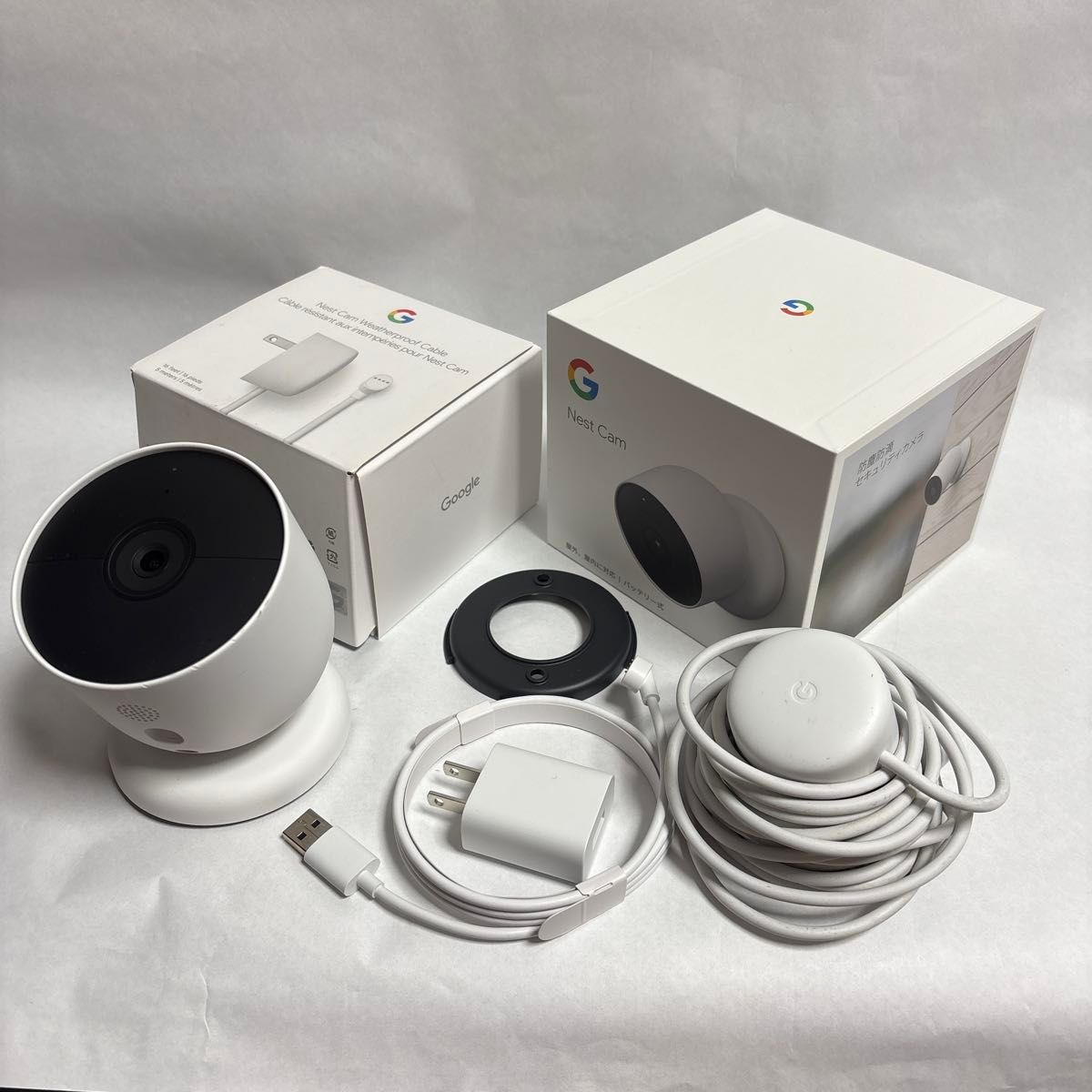 Google Nest Cam バッテリー式 ＋ 防塵防滴ケーブル（5m）中古｜Yahoo
