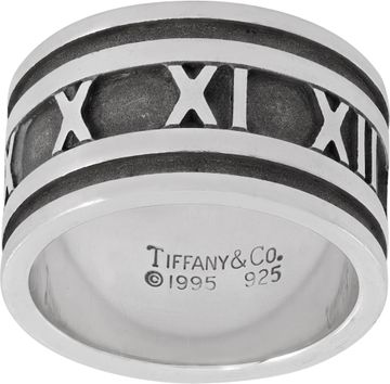 Tiffany and Co. sterling silver 1995 Atlas roman numeral wid