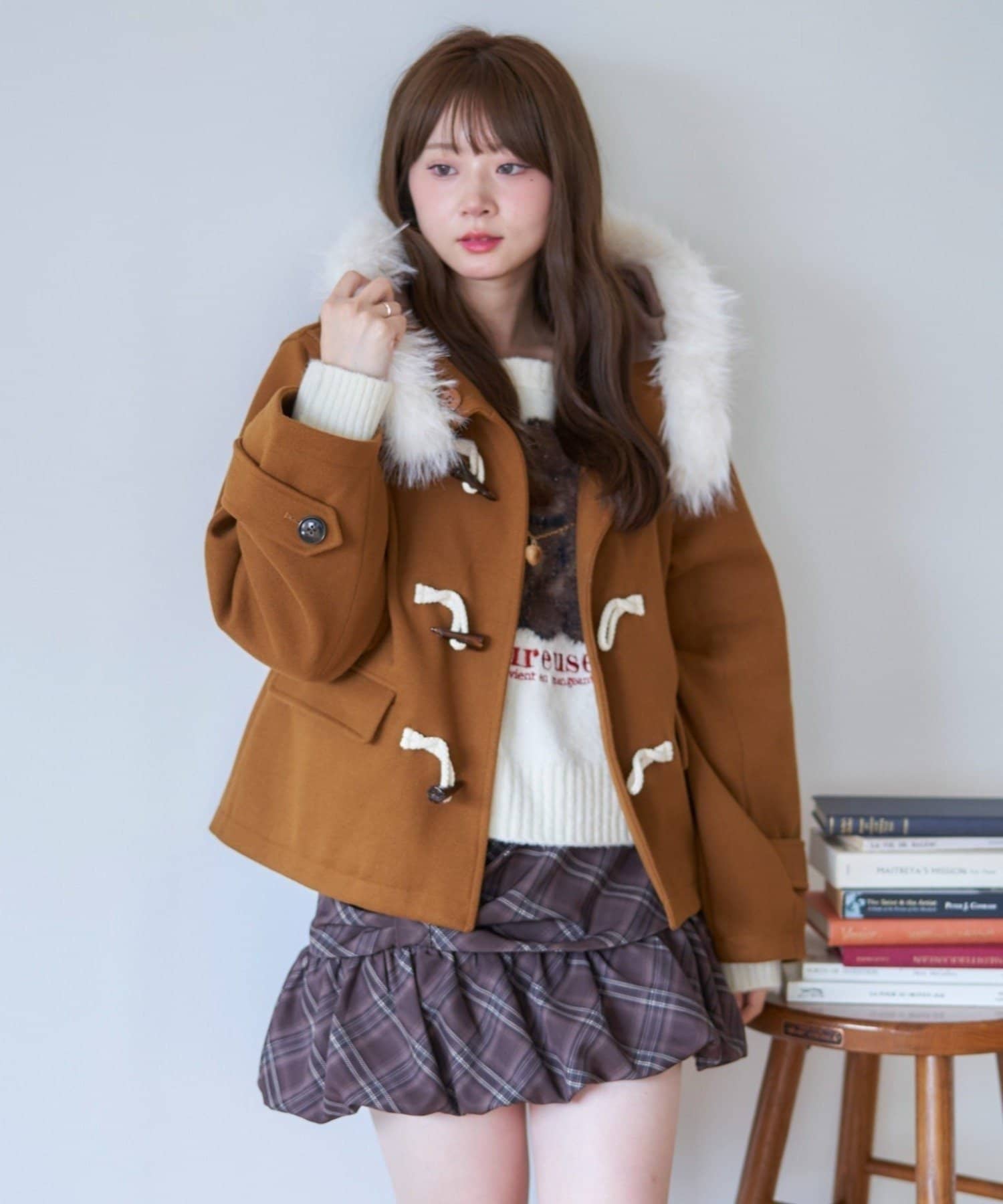 RMAF】ファー付きダッフルコート | NICE CLAUP / OLIVE des OLIVE