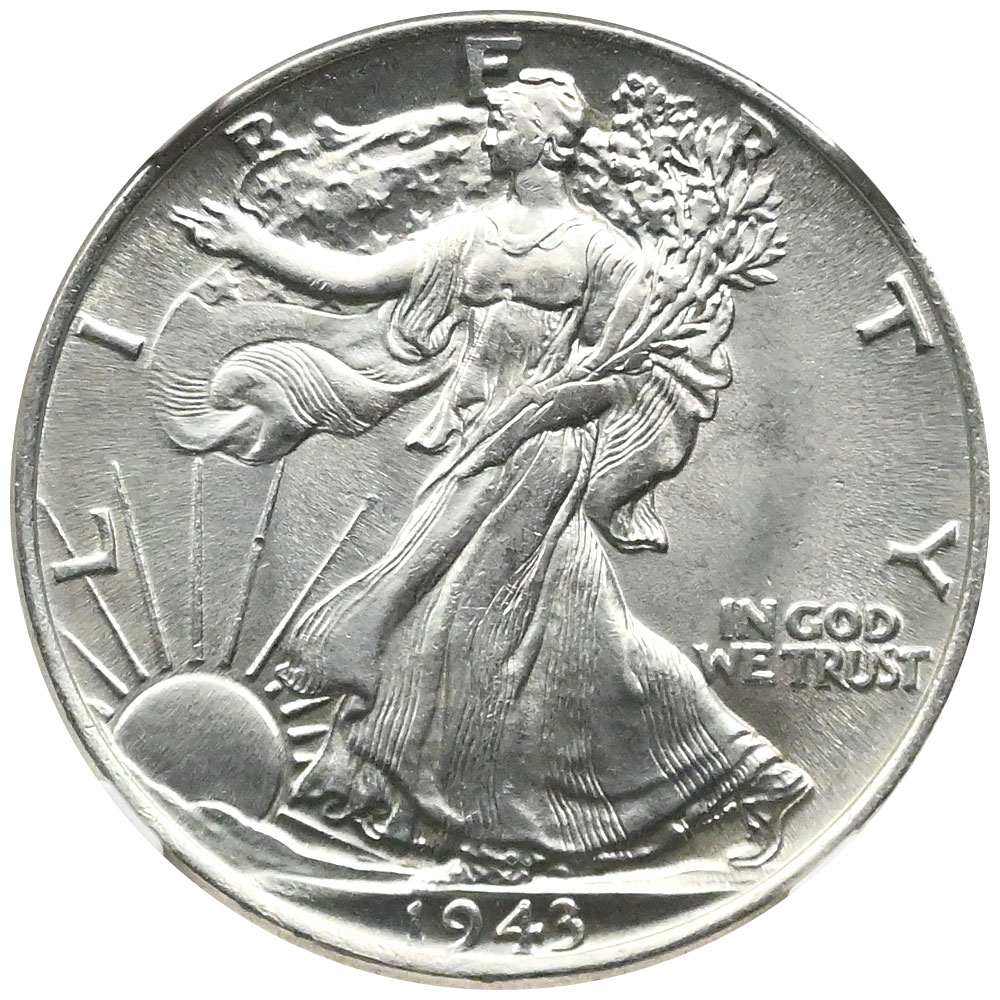 アメリカ 1943 50セント 銀貨 NGC MS63 ハーフダラー イーグル 6893128003