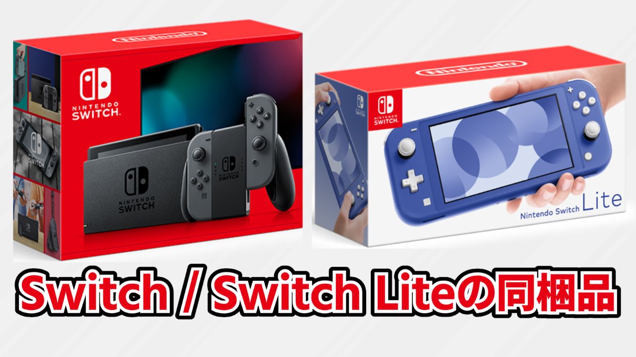 初代 Switch / Switch Lite の同梱品・付属品を写真で分かりやすく紹介