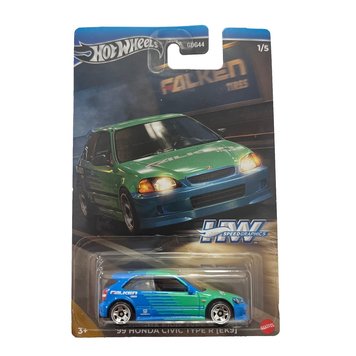 Hot Wheels '99 HONDA Civic TYPE R [EK9] FALKEN 2024 Series HW
