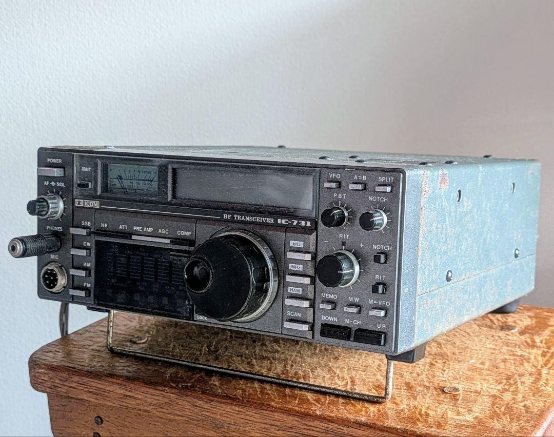 ICOM IC-731 HF All Band Transceiver Receiver 100W Not Tested AS-IS