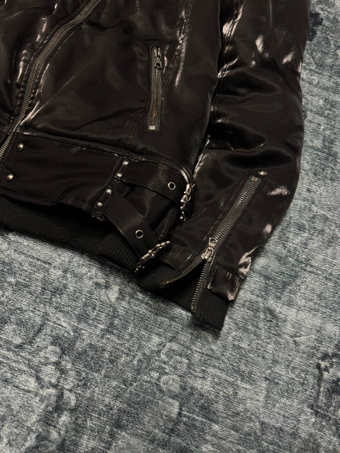 Midas 00s vkei satin fur jacket | 후루츠패밀리