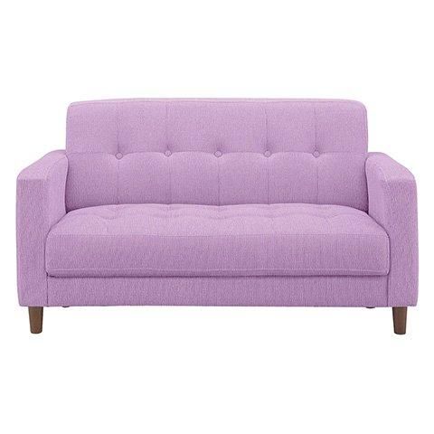 ファブリック生地のシンプルモダンソファ 2人掛け 【パープル】 [幅120