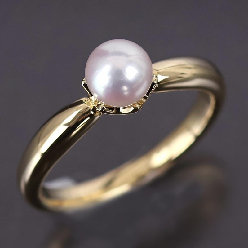 MIKIMOTO（ミキモト） 指輪 11号 パール 5.4mm K18YG イエローゴールド
