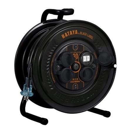 HATAYA（ハタヤ） SS-30B2 屋外用コードリール 黒 防雨型 30m 2芯