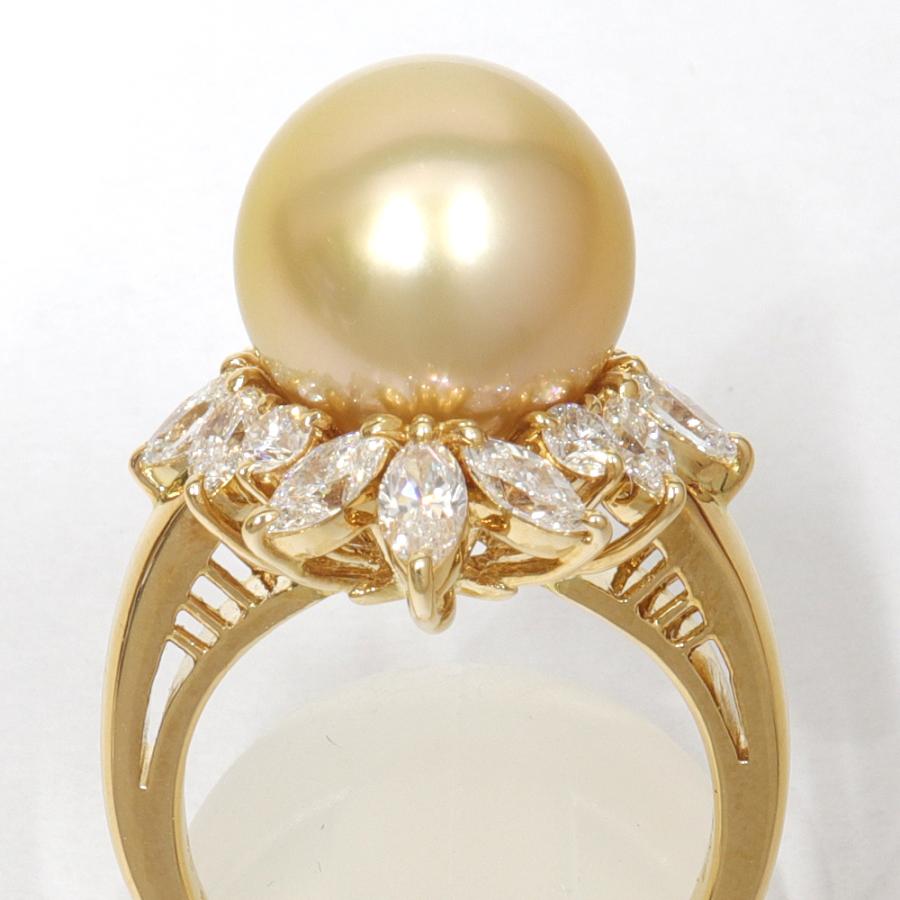 MIKIMOTO（ミキモト） (新品仕上げ済) 希少 ゴールデン パール ダイヤ