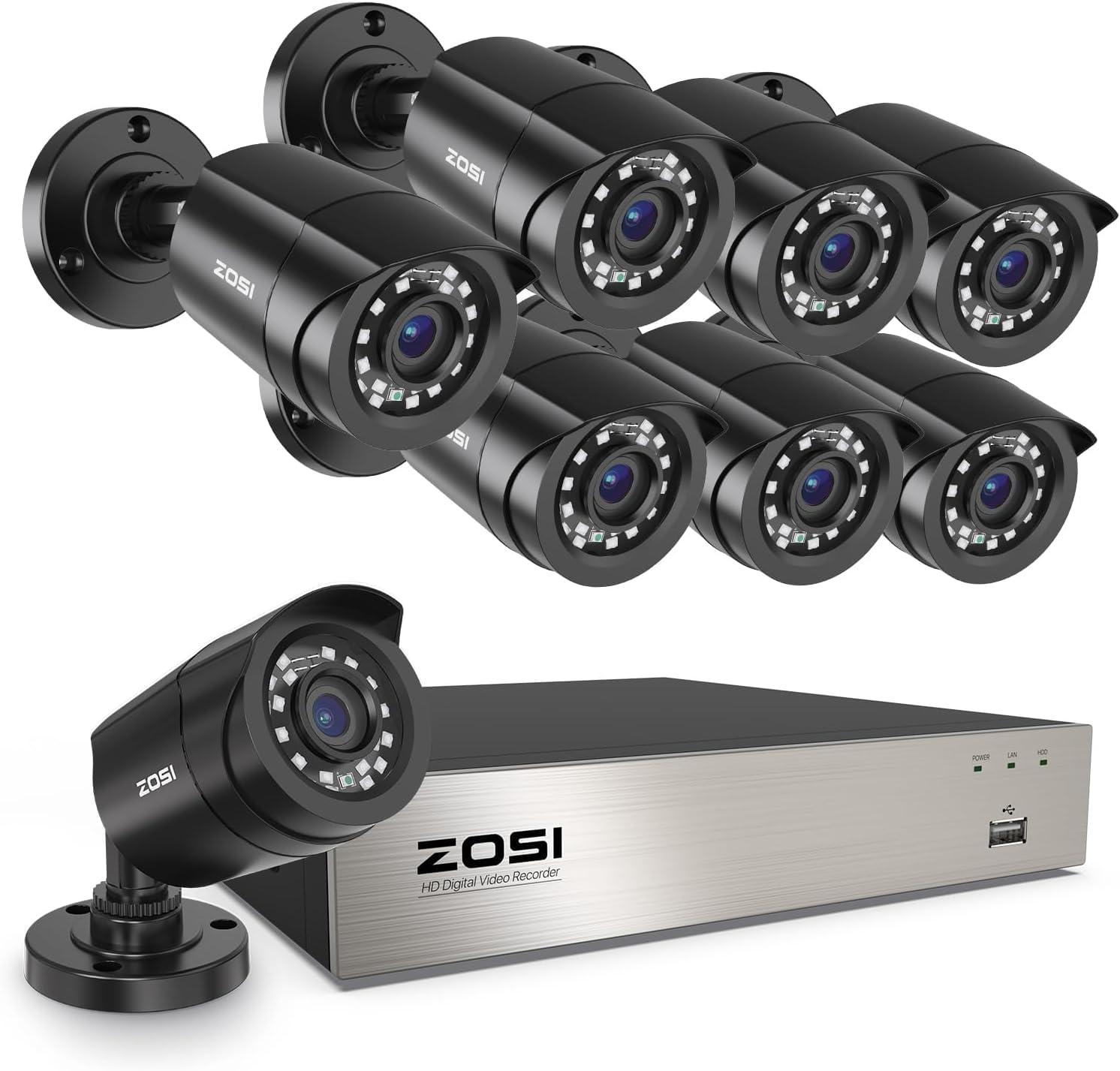 Amazon.com : ZOSI 3K Lite 8CH Home Security Camera System Outdoor