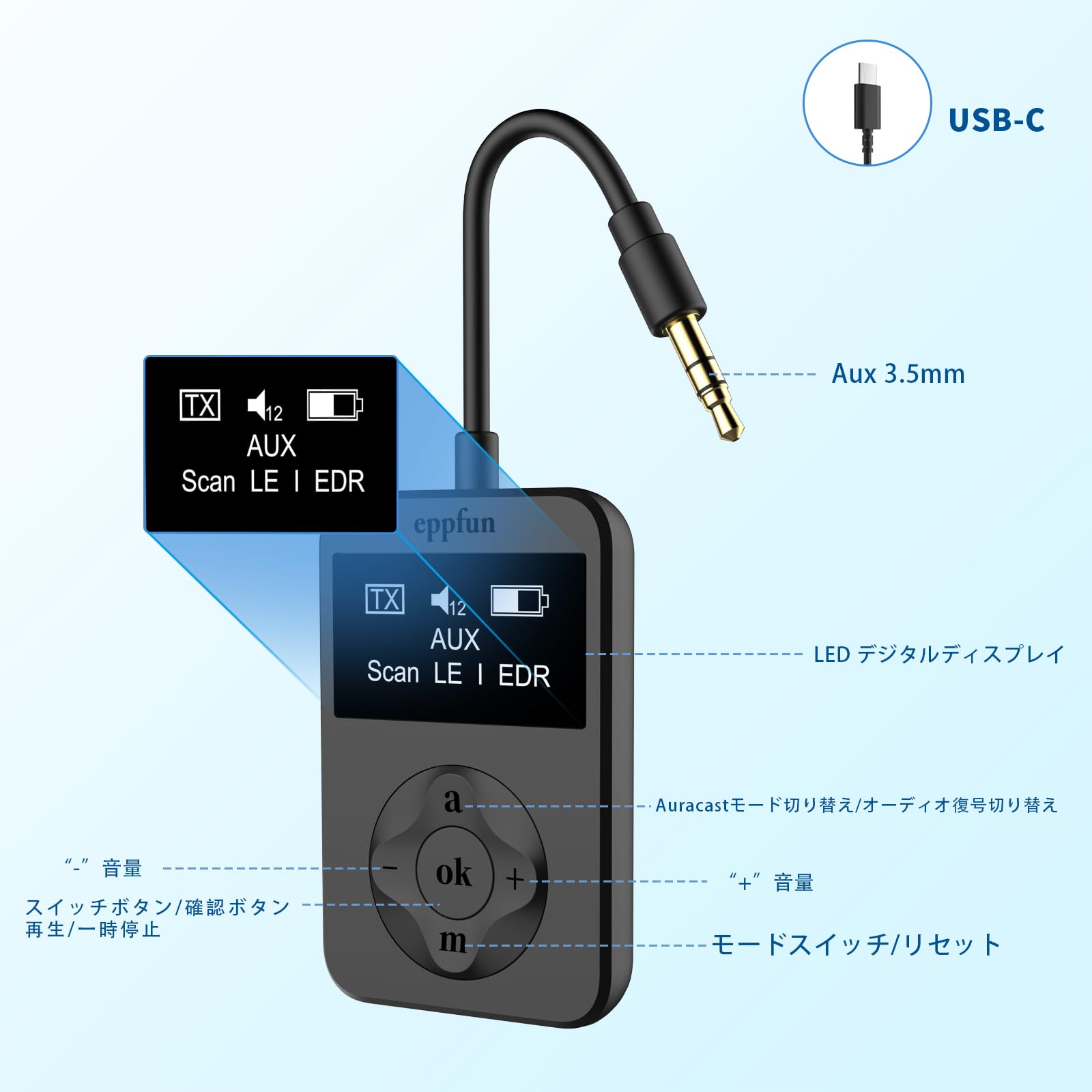 Amazon | eppfun LE Audio APTX-Lossless Adaptive対応 Bluetooth 5.4