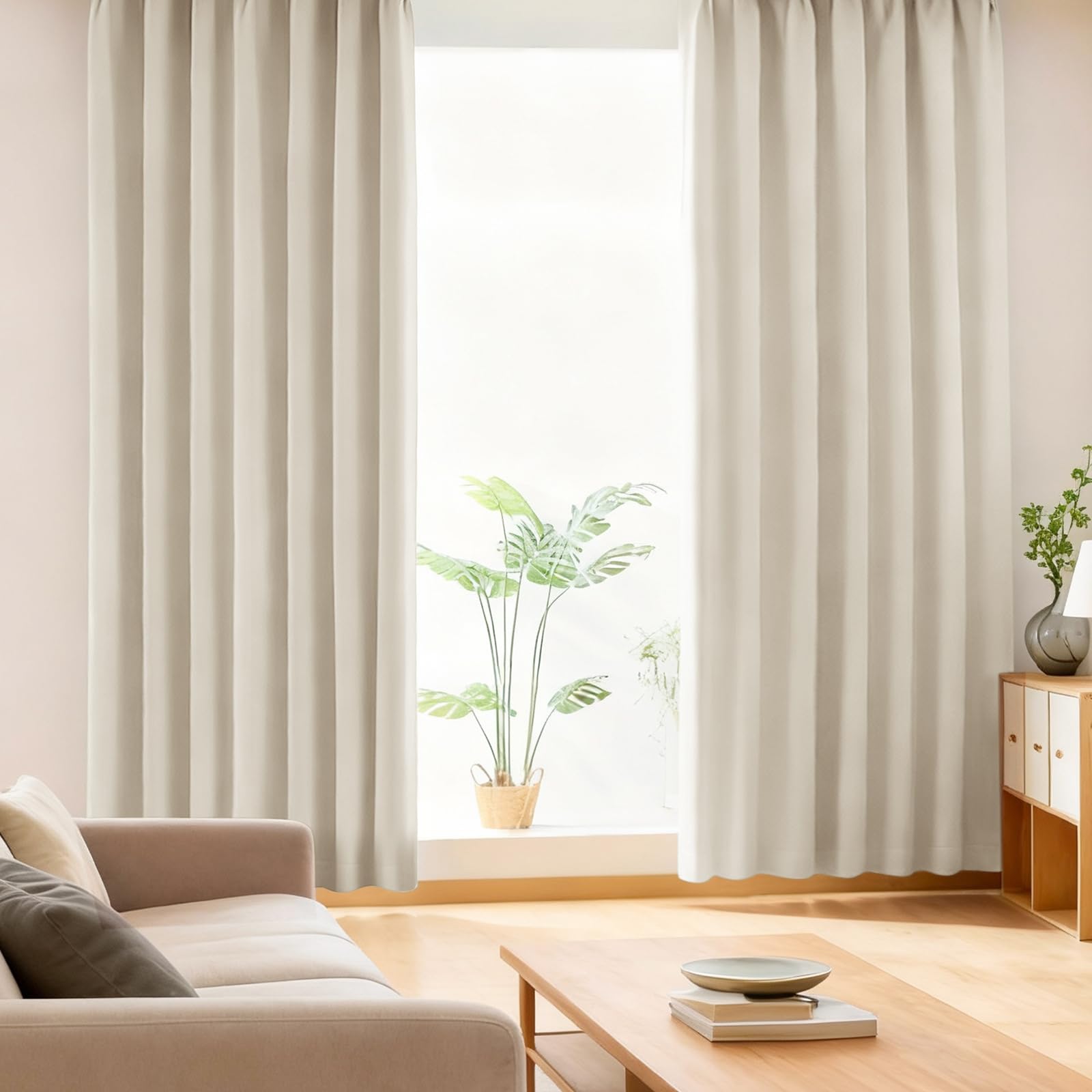 Amazon｜AIFY カーテン 2枚セット 1級 遮光 小窓 ドレープカーテン UV
