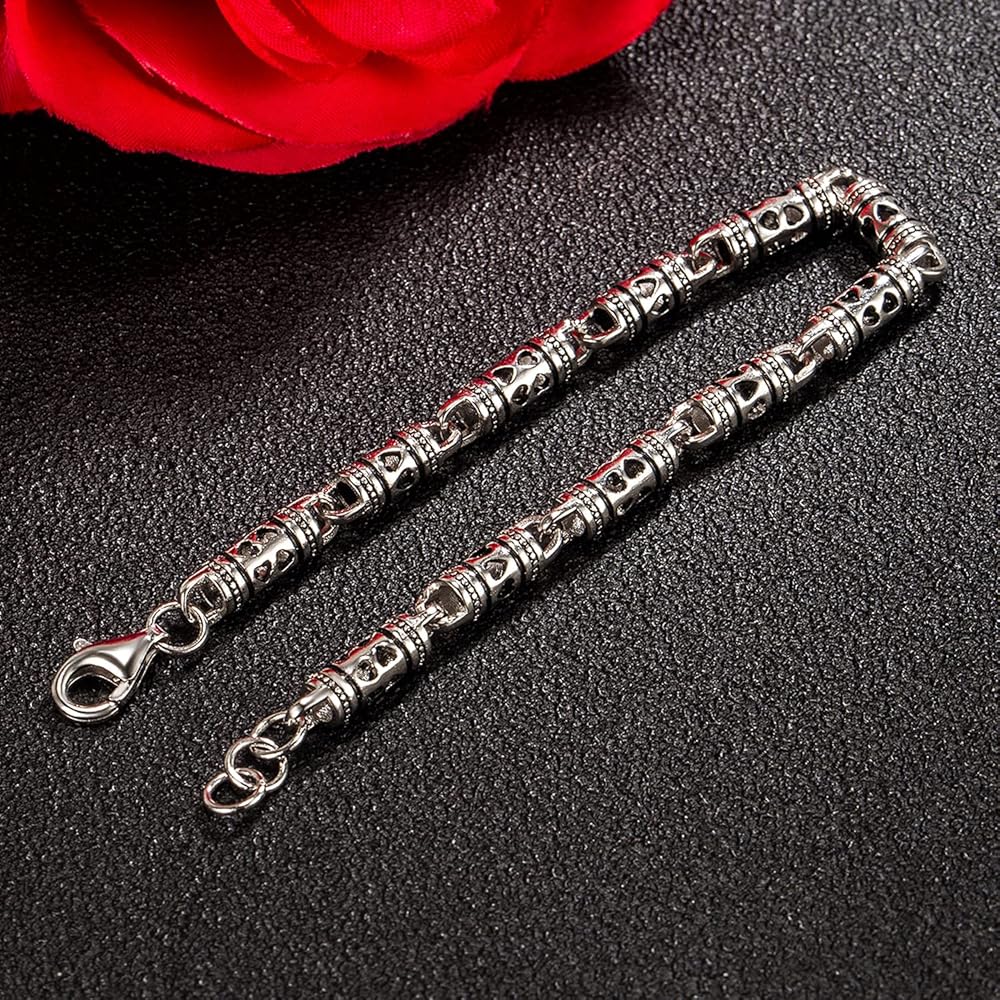 Amazon | H&Beautimer純正925スターリングシルバーブレスレット-0.18