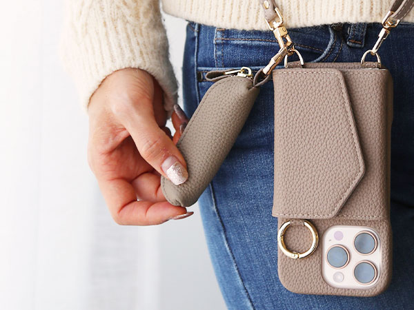 Amazon | ZENIX DESIGN TECH ミニ コインケース カラビナ付き 本革