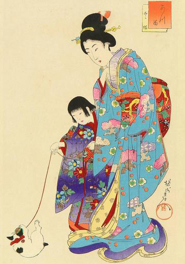 磯田湖龍斎「水仙に群狗」 | - Japaaan