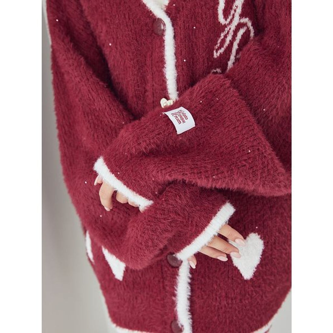 ジェラートピケ gelato pique ラメフェザーカーディガン （PNK