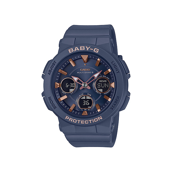 Basic（BABY-G） 腕時計 レディース 電波ソーラー 電池不要 ベビーG