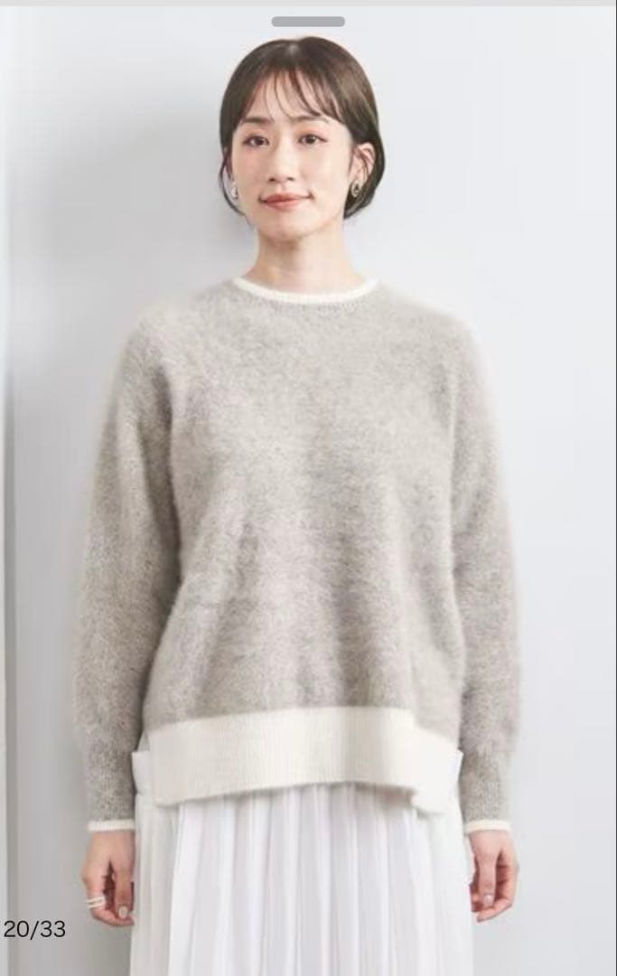 【新品未使用】フォックスカシミヤ　クルーネックニット UNITED ARROWS フォックスカシミヤ クルーネック ニット 24FW