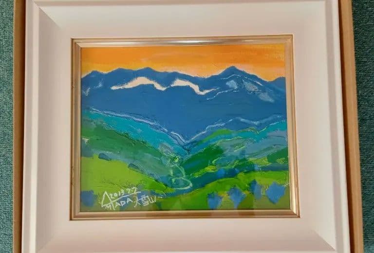 油絵「大雪山」 村田丹下「大雪山黒岳」油絵・P8号 絵画買取・販売の小竹美術