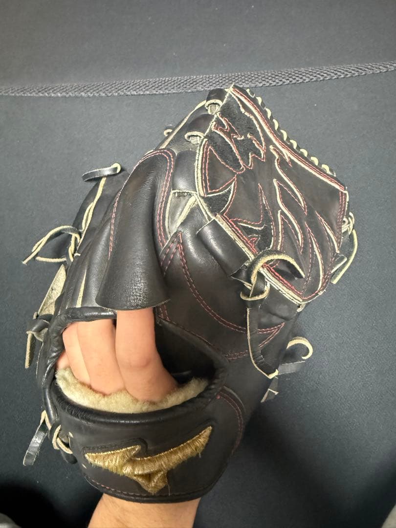 ミズノ 硬式グローブ 黒 右投げ用 2023モデル】ミズノプロ 硬式 グローブ グラブ 投手用 USキップレザー