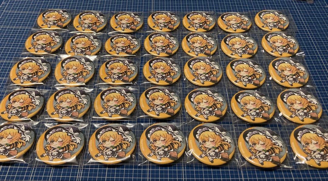 霧雨魔理沙缶バッジ(ミニキャラ)35枚 缶バッジ2個セット「東方Project」01/霊夢&魔理沙 浴衣ver.(ミニキャラ