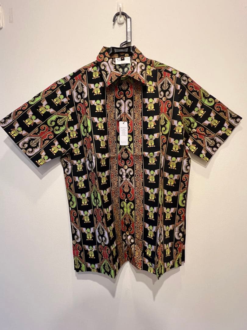 ポケモン ピカチュウ バティックシャツ 大人mサイズ ネイティオ柄