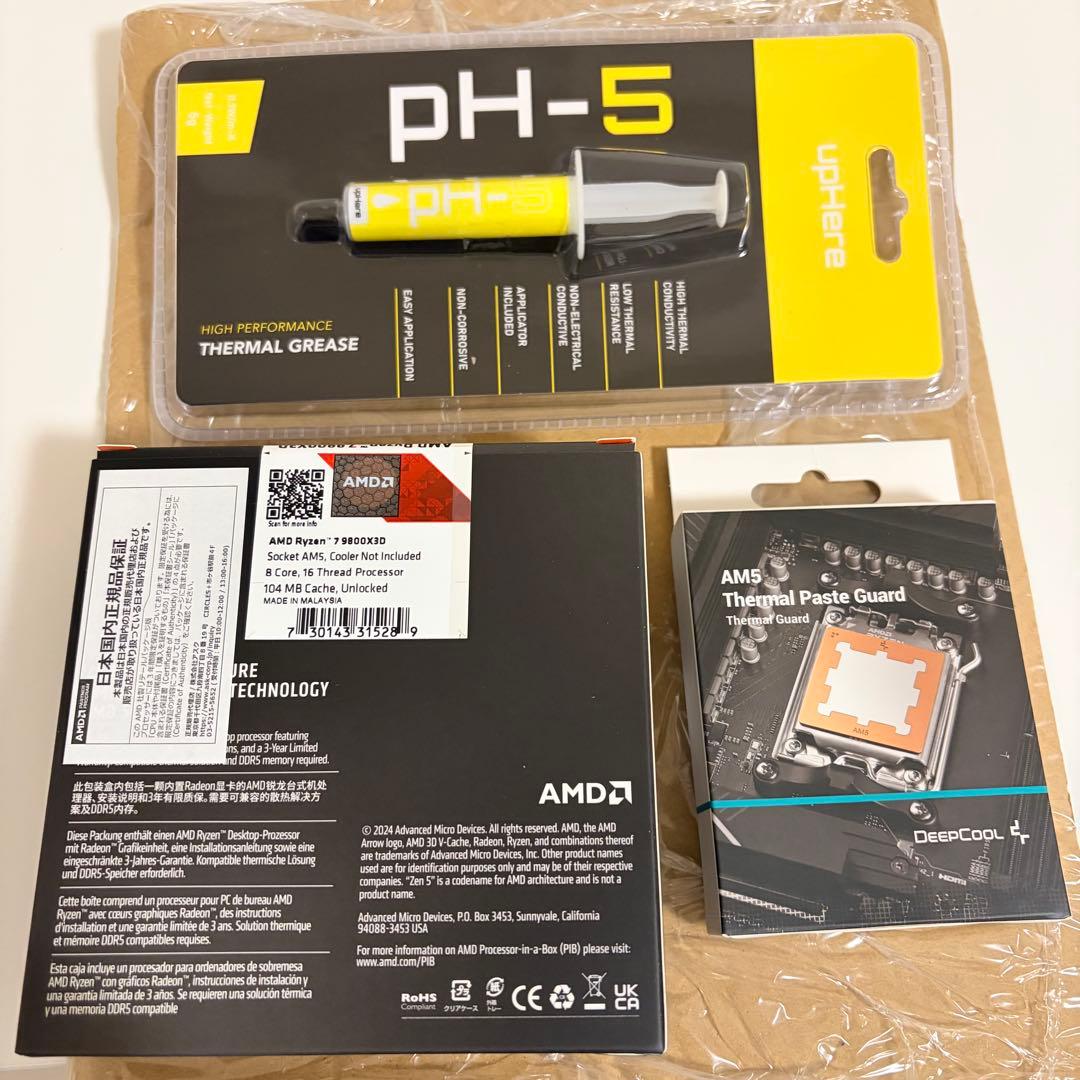 保証書付き 26/1/24購入 Ryzen 7 9800X3D PH-5 未開封 AMD Ryzen 7 9800X3D BOX 新品 未開封 納品書有り｜Yahoo!フリマ（旧