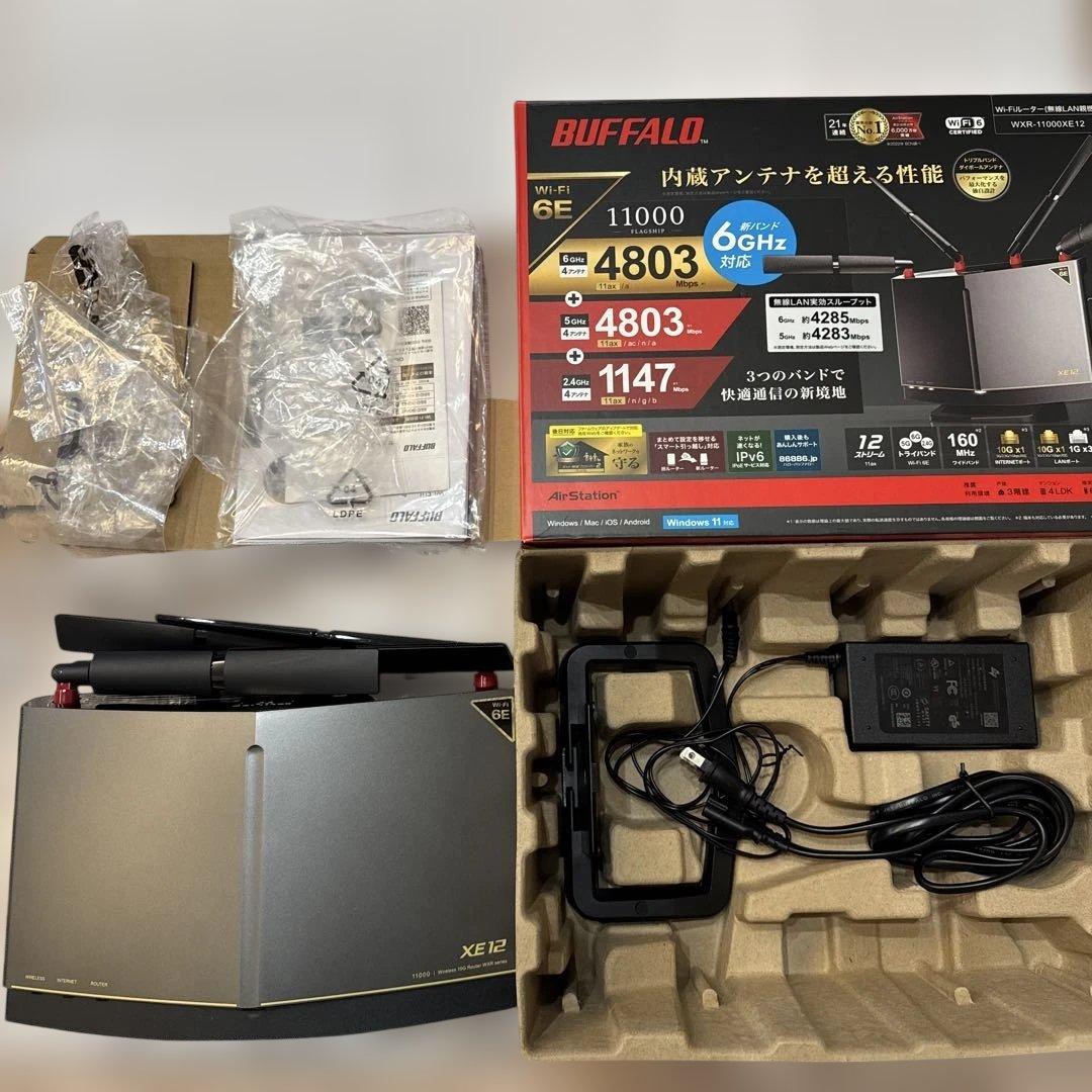 BUFFALO 無線LANルーター WXR-11000XE12 AirStation WXR-11000XE12 [無線LAN親機 / Wi-Fi 6E(11ax)対応 4803