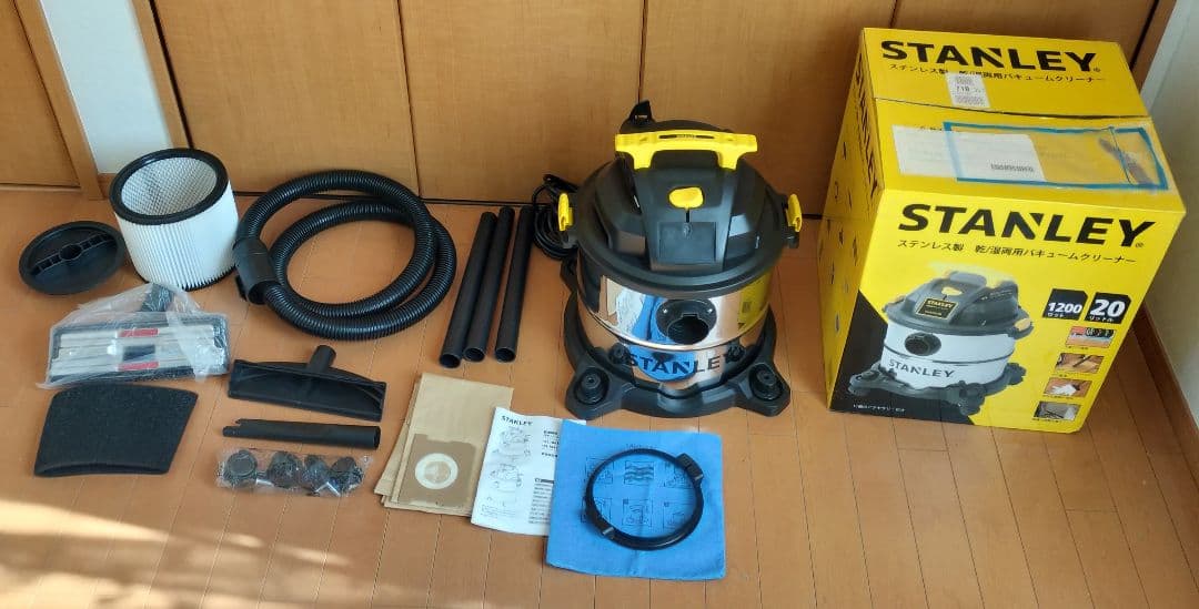 付属品全て未使用　乾湿両用 バキュームクリーナー 集塵機STANLEY 掃除機 バキュームクリーナー スタンレー 業務用 水 乾湿両用 集塵機 パワフル