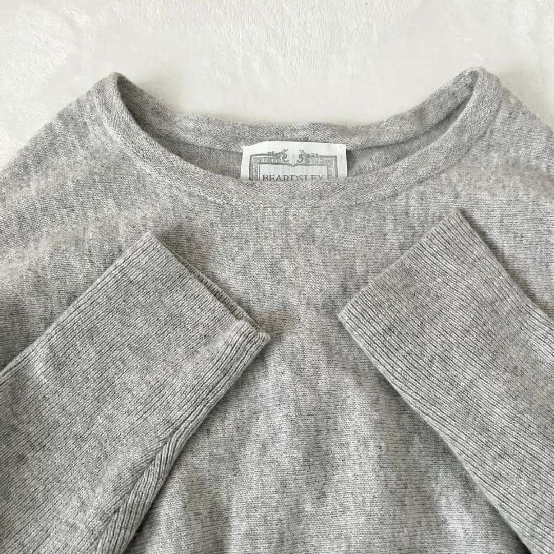 BEARDSLEY ビッグショートクルーネックニット グレー ビアズリー