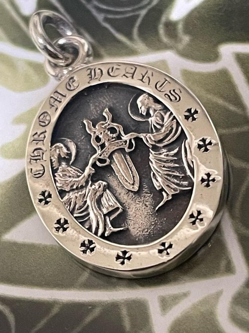 クロムハーツ◆エンジェルメダルオーバルV2 ペンダント　インボイス クロムハーツオーバルエンジェルメダルチャームV2|クロムハーツ通販