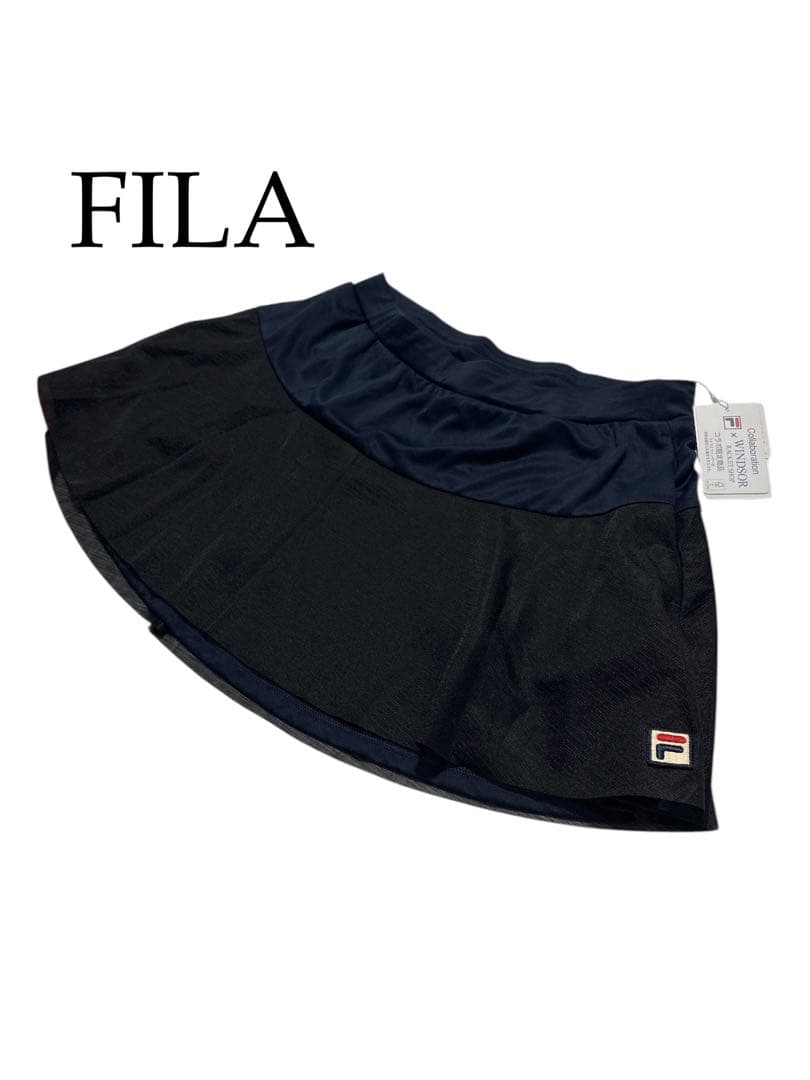 【未使用品タグ付き】FILA ネイビー テニススコート　L フィラ（FILA）（レディース）テニスウェア レディース スコート