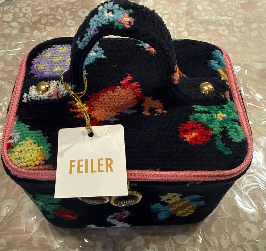 FEILER フェイラー　神崎恵コラボ バニティ　（ネイビー） FEILER 神崎恵さんコラボ ファンキーフォーチュン バニティポーチ