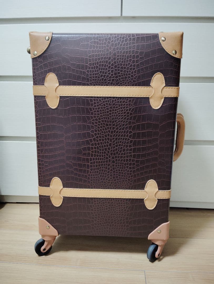 【Mサイズ】モアエルグ_キャリーケース_クロコブラウン×ベージュ MOIERG（モアエルグ） スーツケース キャリーケース M Mサイズ 33L