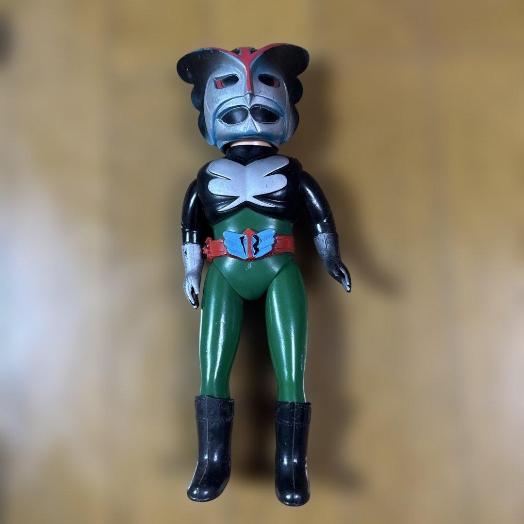 昭和レトロ 超人バロム1面とれソフビ Yahoo!オークション - 希少 旧バンダイ バロム1 面取れ ソフビ 人形 約