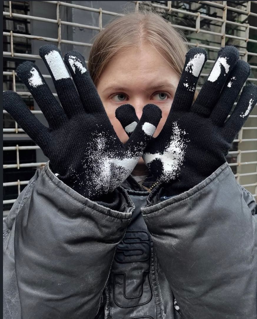 ec melodi sterteam homies network 黒 手袋 homies network 手袋 y2k wasted london - メルカリ