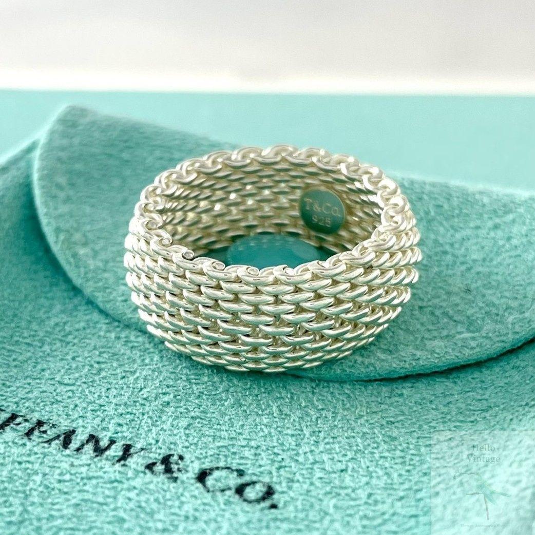 ティファニー 18号 サマセット メッシュ リング シルバー 925 ZE3fe TIFFANY&Co.（ティファニー） シルバー サマセット メッシュ リング