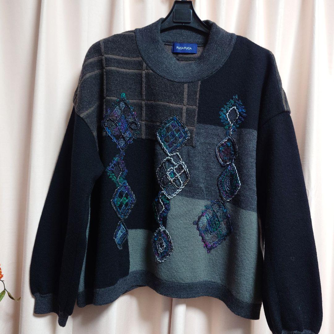 由宇フーガフーガより 幾何学模様刺繍セーター新品未使用 fit=scale-down,w=1200